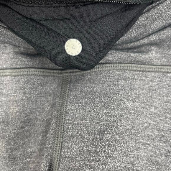 Lululemon Pace Rival Crop 22" Leggings Heathered Black Size 4 - Picture 7 of 11